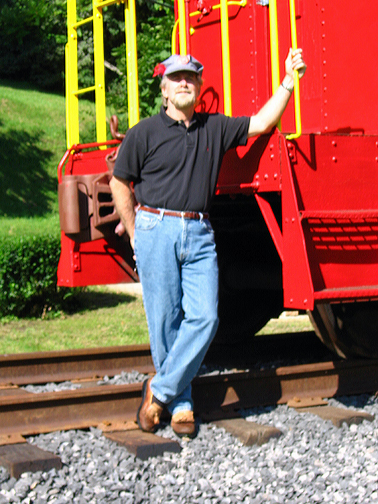 Caboose just restored and painted.